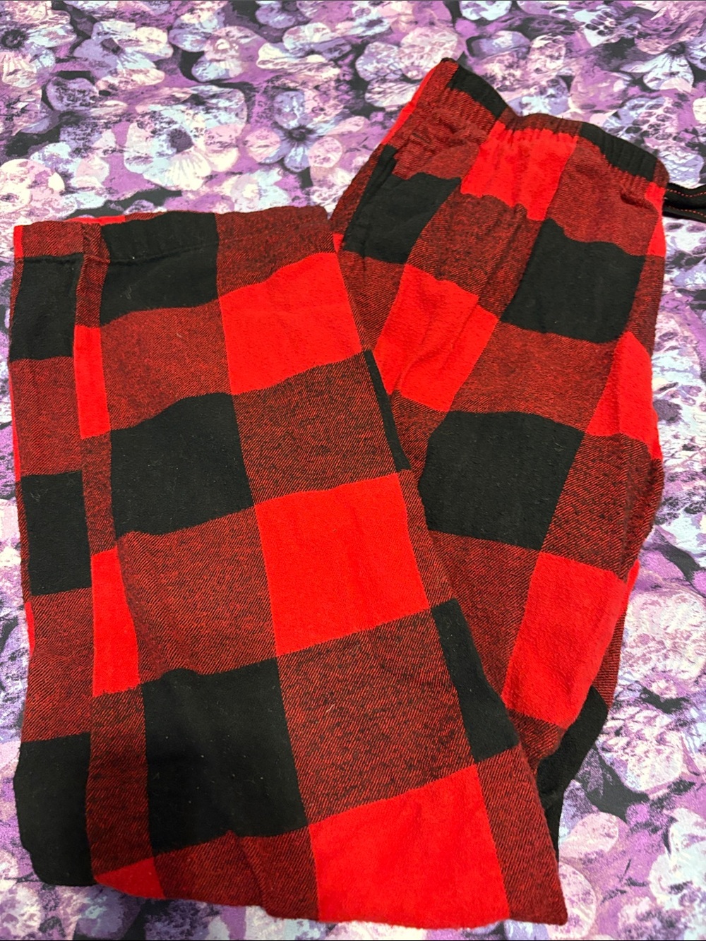 Old Navy Red and Black Buffalo Plaid Kids Pants